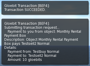 Subscription transaction succeeded message